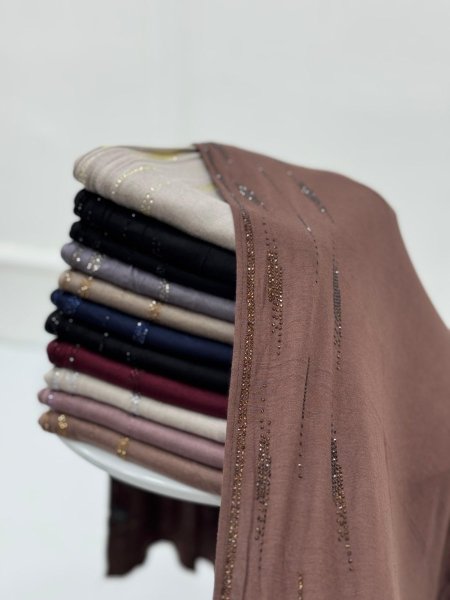 شال لايكرا كويتي مع ستراس